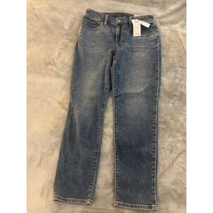 Chico's Jeans So Slimming Girlfriend Size 8 1R Mid Wash Denim‎ Slim Leg Ankle